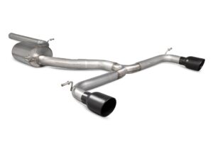 Scorpion Exhaust Non-Resonated GPF-Back System Daytona Black Ceramic Tailpipe Volkswagen Golf MK7.5 GTI Performance Pack GPF Model 2019-2020