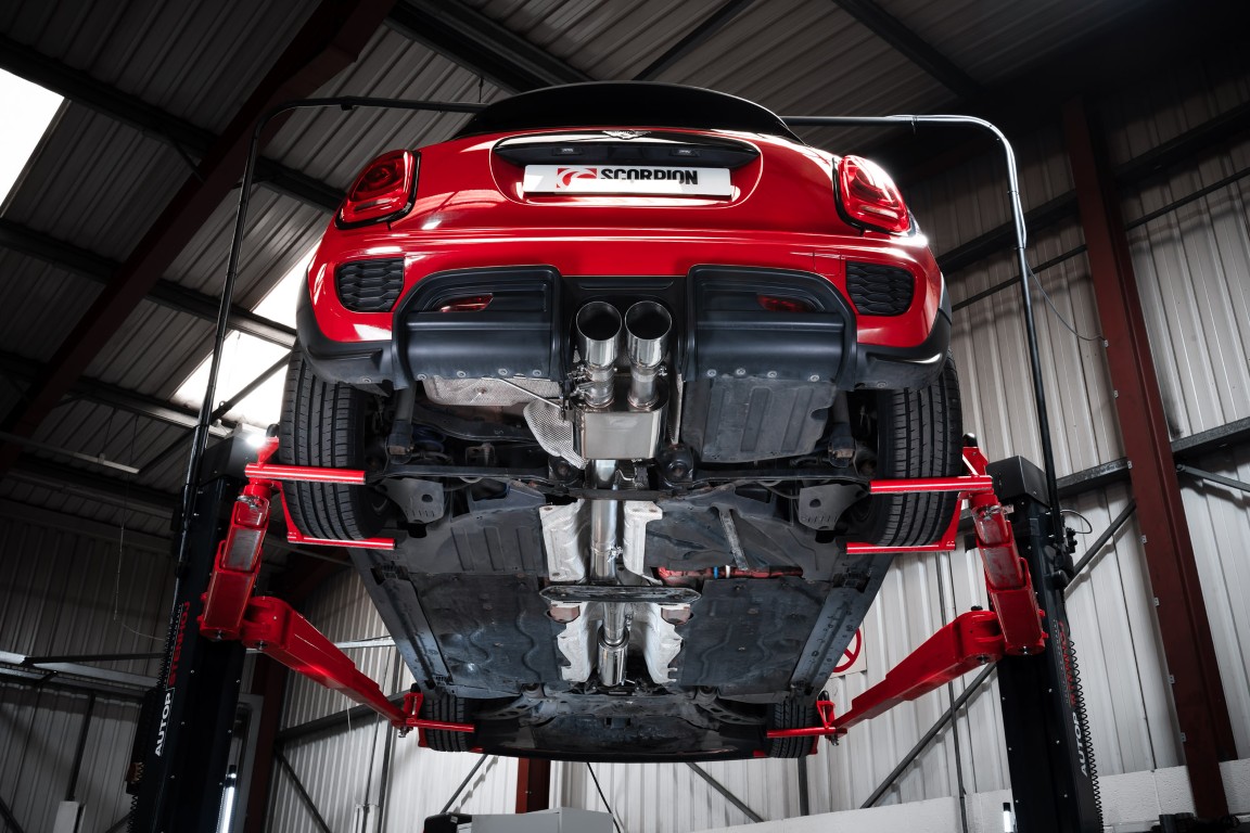 Scorpion Exhaust Tunr Resonated Cat-Back System With Valve STW Tailpipe Mini Cooper S F56 (Non UK/Euro Models) 2014-2024